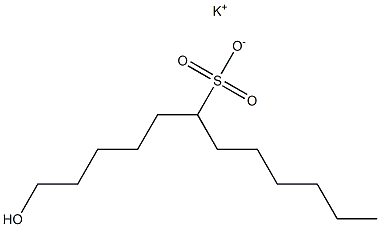 1-Hydroxydodecane-6-sulfonic acid potassium salt Struktur