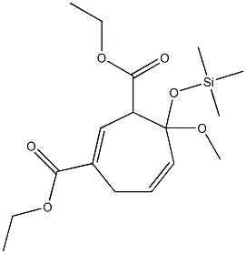 4-Methoxy-4-(trimethylsilyloxy)-1,5-cycloheptadiene-1,3-dicarboxylic acid diethyl ester Struktur