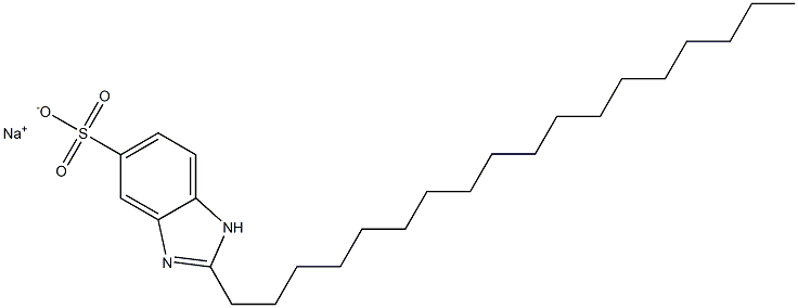 2-Octadecyl-1H-benzimidazole-5-sulfonic acid sodium salt Struktur