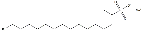 15-Hydroxypentadecane-2-sulfonic acid sodium salt Struktur