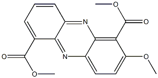 2-Methoxy-1,6-phenazinedicarboxylic acid dimethyl ester Struktur