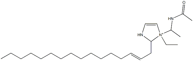 1-[1-(Acetylamino)ethyl]-1-ethyl-2-(2-hexadecenyl)-4-imidazoline-1-ium Struktur