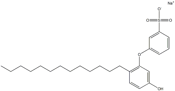 3'-Hydroxy-6'-tridecyl[oxybisbenzene]-3-sulfonic acid sodium salt Struktur