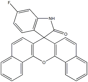 6'-Fluorospiro[7H-dibenzo[c,h]xanthene-7,3'-[3H]indol]-2'(1'H)-one Struktur