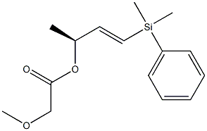 Methoxyacetic acid [(S,E)-1-(phenyldimethylsilyl)-1-buten-3-yl] ester Struktur