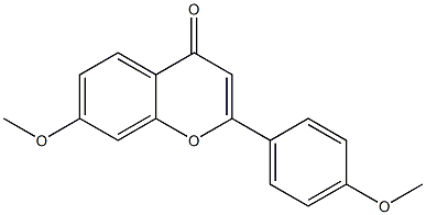 2-(4-Methoxyphenyl)-7-methoxy-4H-1-benzopyran-4-one Struktur