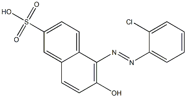 5-(2-Chlorophenylazo)-6-hydroxy-2-naphthalenesulfonic acid Struktur