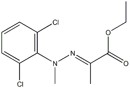 2-[2-(2,6-Dichlorophenyl)-2-methylhydrazono]propanoic acid ethyl ester Struktur