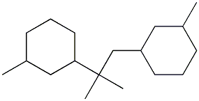 1,2-Bis(3-methylcyclohexyl)-2-methylpropane Struktur