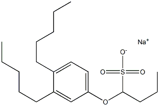 1-(3,4-Dipentylphenoxy)butane-1-sulfonic acid sodium salt Struktur