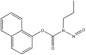 N-Nitroso-N-propylcarbamic acid 1-naphtyl ester Struktur