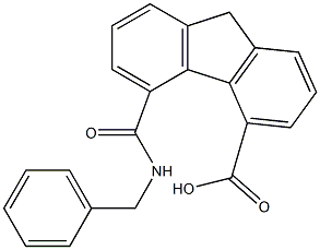 5-[(Benzylamino)carbonyl]-9H-fluorene-4-carboxylic acid Struktur