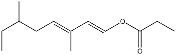 Propionic acid 3,6-dimethyl-1,3-octadienyl ester Struktur