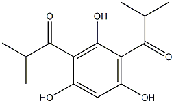 2,4-Bis(2-methylpropionyl)benzene-1,3,5-triol Struktur