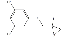 3,5-Dibromo-4-methylphenyl 2-methylglycidyl ether Struktur