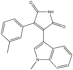 3-(1-Methyl-1H-indol-3-yl)-4-(3-methylphenyl)-1H-pyrrole-2,5-dione Struktur