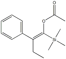 (E)-1-Trimethylsilyl-2-phenyl-1-buten-1-ol acetate Struktur