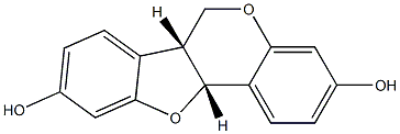 [6aR,11aR,(-)]-6a,11a-Dihydro-6H-benzofuro[3,2-c][1]benzopyran-3,9-diol Struktur