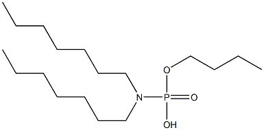 N,N-Diheptylamidophosphoric acid hydrogen butyl ester Struktur