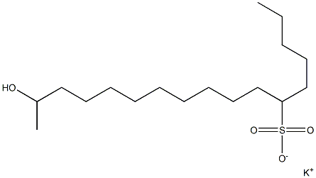 16-Hydroxyheptadecane-6-sulfonic acid potassium salt Struktur