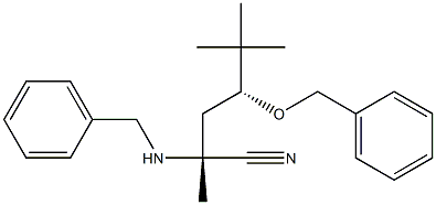 (2R,4R)-2-(Benzylamino)-4-(benzyloxy)-2,5,5-trimethylhexanenitrile Struktur