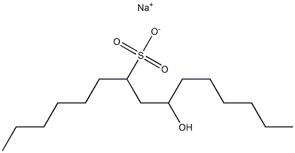 9-Hydroxypentadecane-7-sulfonic acid sodium salt Struktur