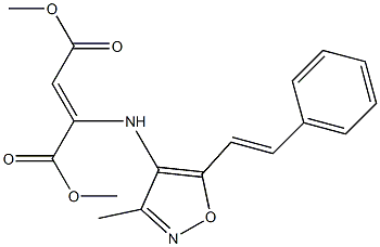 2-[(3-Methyl-5-styrylisoxazol-4-yl)amino]fumaric acid dimethyl ester Struktur