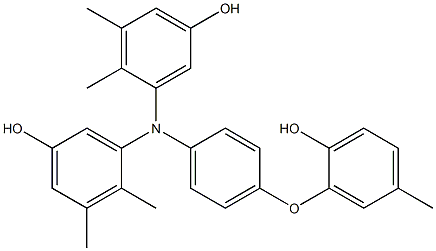 N,N-Bis(5-hydroxy-2,3-dimethylphenyl)-4-(2-hydroxy-5-methylphenoxy)benzenamine Struktur