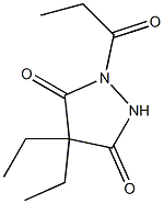 4,4-Diethyl-1-propionyl-3,5-pyrazolidinedione Struktur