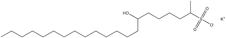 7-Hydroxyhenicosane-2-sulfonic acid potassium salt Struktur