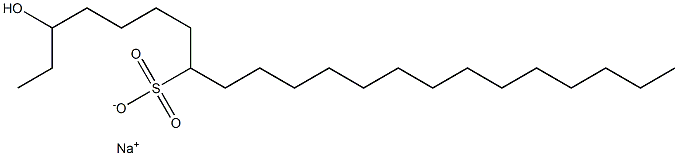 3-Hydroxydocosane-8-sulfonic acid sodium salt Struktur