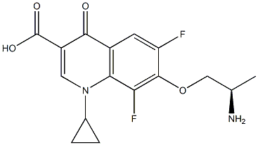 7-[(R)-2-Aminopropoxy]-1-cyclopropyl-6,8-difluoro-1,4-dihydro-4-oxoquinoline-3-carboxylic acid Struktur