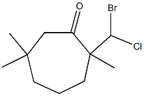 2-(Bromochloromethyl)-2,6,6-trimethylcycloheptanone Struktur