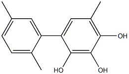 4-(2,5-Dimethylphenyl)-6-methylbenzene-1,2,3-triol Struktur