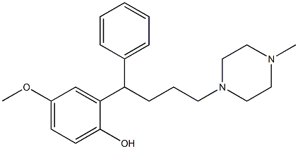 1-[4-(2-Hydroxy-5-methoxyphenyl)-4-phenylbutyl]-4-methylpiperazine Struktur