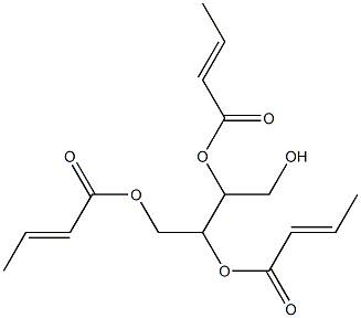 Tris[(E)-2-butenoic acid]3-(hydroxymethyl)propane-1,2,3-triyl ester Struktur