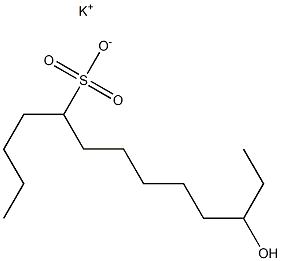 11-Hydroxytridecane-5-sulfonic acid potassium salt Struktur