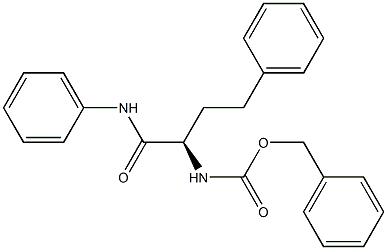 (+)-[(R)-3-Phenyl-1-(phenylcarbamoyl)propyl]carbamic acid benzyl ester Struktur