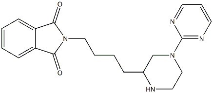 N-[4-[4-(2-Pyrimidinyl)-2-piperazinyl]butyl]phthalimide Struktur