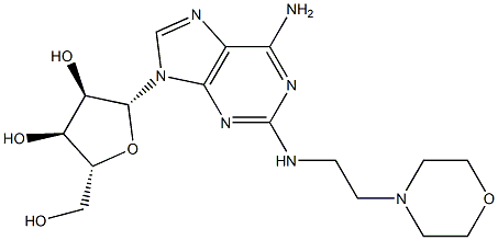 2-(2-Morpholinoethylamino)adenosine Struktur