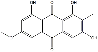 1,3,8-Trihydroxy-6-methoxy-2-methylanthraquinone Struktur