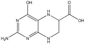 2-Amino-5,6,7,8-tetrahydro-4-hydroxypteridine-6-carboxylic acid Struktur