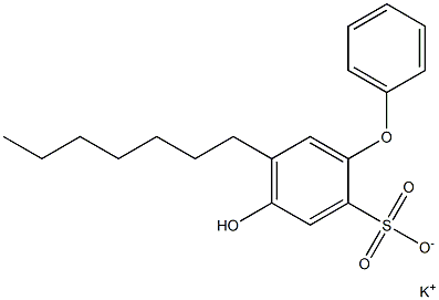 4-Hydroxy-5-heptyl[oxybisbenzene]-2-sulfonic acid potassium salt Struktur