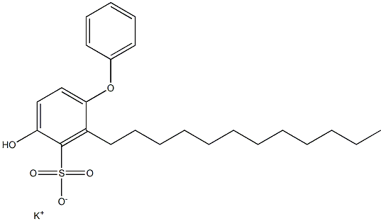 4-Hydroxy-2-dodecyl[oxybisbenzene]-3-sulfonic acid potassium salt Struktur