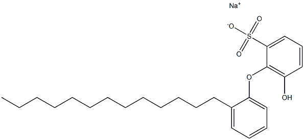 6-Hydroxy-2'-tridecyl[oxybisbenzene]-2-sulfonic acid sodium salt Struktur