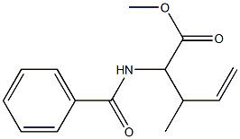 2-Benzoylamino-3-methyl-4-pentenoic acid methyl ester Struktur