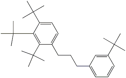 1-(2,3,4-Tri-tert-butylphenyl)-3-(3-tert-butylphenyl)propane Struktur