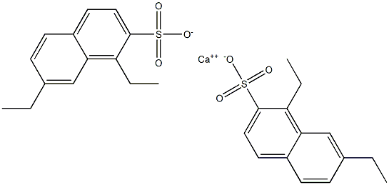 Bis(1,7-diethyl-2-naphthalenesulfonic acid)calcium salt Struktur