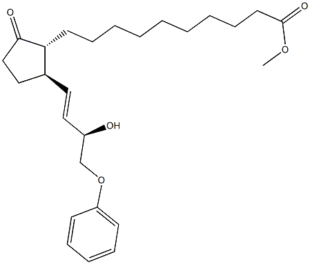 (13E,15R)-1-[2-(Methoxycarbonyl)ethyl]-15-hydroxy-16-phenoxy-17,18,19,20-tetranorprost-13-en-9-one Struktur