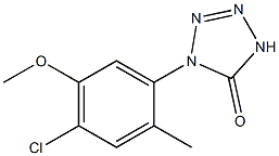 1-(2-Methyl-4-chloro-5-methoxyphenyl)-1H-tetrazol-5(4H)-one Struktur